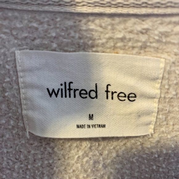 Wilfred Free Cropped Quarter Zip Fleece Sweatshirt Size M - Picture 4 of 4